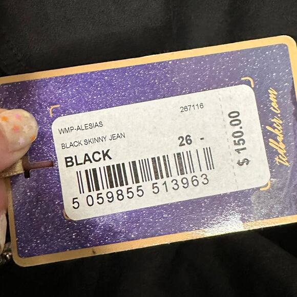 Ted Baker London Alesias Women's Mid Rise Skinny Denim Jeans Black Size 26 NWT - Picture 10 of 12